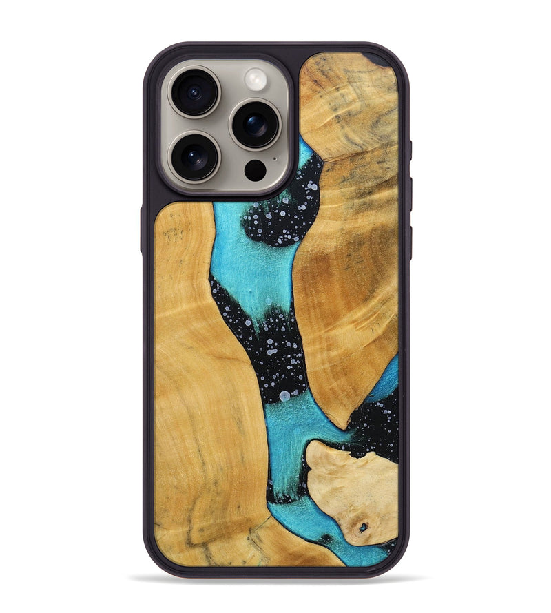 iPhone 15 Pro Max Wood+Resin Phone Case - Stuart (Cosmos, 698171)