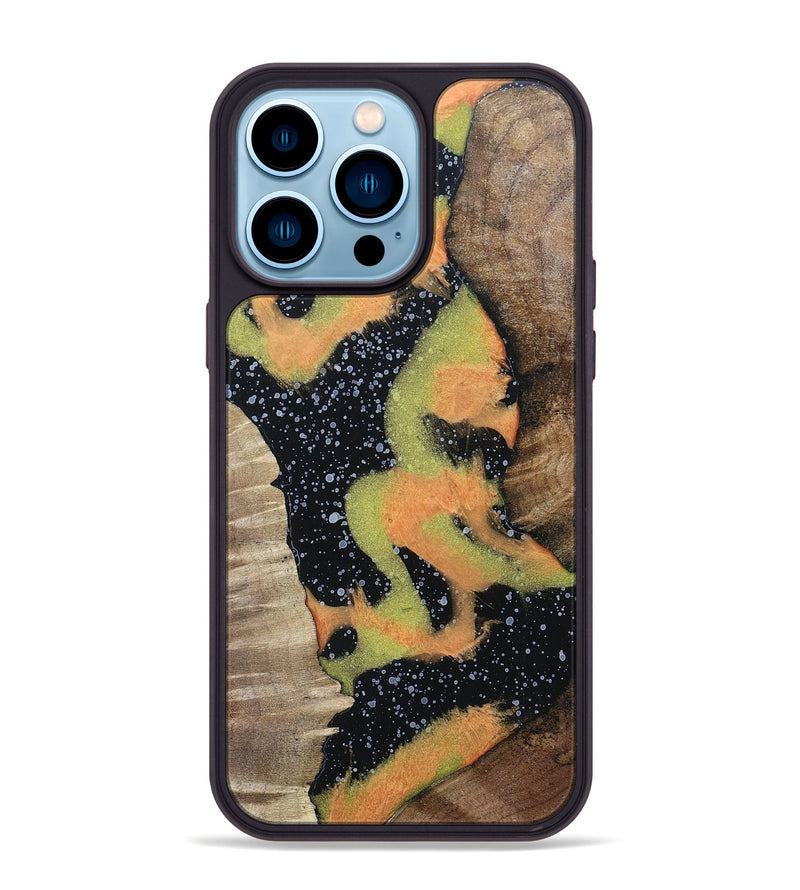 iPhone 14 Pro Max Wood+Resin Phone Case - Neal (Cosmos, 698180)