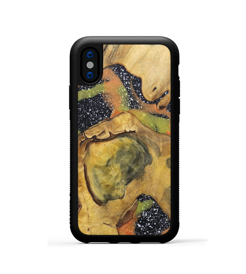 iPhone Xs Wood+Resin Phone Case - Emily (Cosmos, 698182)