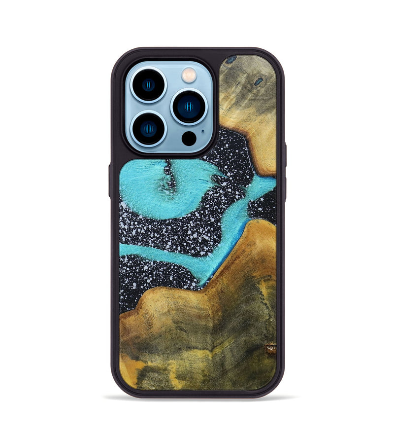 iPhone 14 Pro Wood+Resin Phone Case - Maliyah (Cosmos, 698183)
