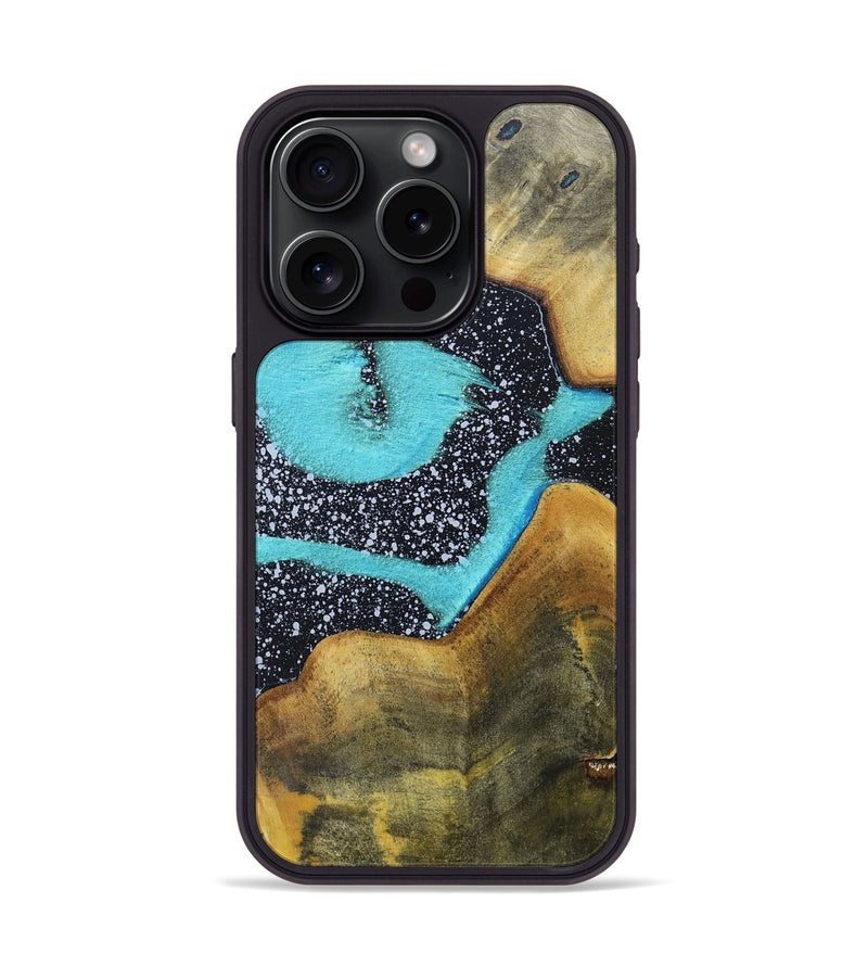 iPhone 15 Pro Wood+Resin Phone Case - Maliyah (Cosmos, 698183)