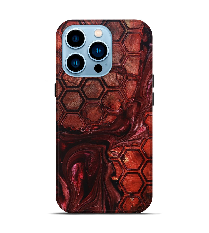 iPhone 14 Pro Wood+Resin Live Edge Phone Case - Zachary (Pattern, 698226)