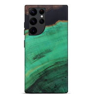 Galaxy S22 Ultra Wood+Resin Live Edge Phone Case - Orion (Pure Black, 698229)