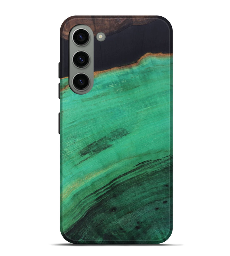Galaxy S23 Plus Wood+Resin Live Edge Phone Case - Orion (Pure Black, 698229)