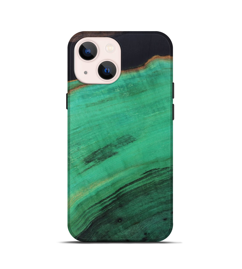 iPhone 13 mini Wood+Resin Live Edge Phone Case - Orion (Pure Black, 698229)