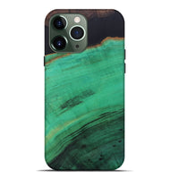 iPhone 13 Pro Max Wood+Resin Live Edge Phone Case - Orion (Pure Black, 698229)