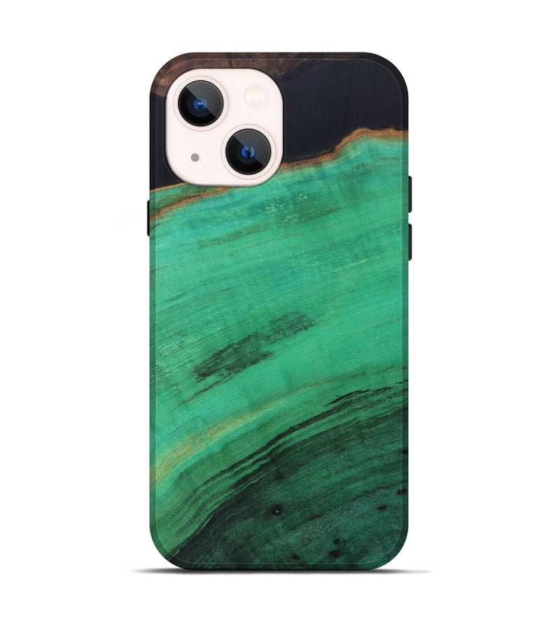 iPhone 14 Wood+Resin Live Edge Phone Case - Orion (Pure Black, 698229)