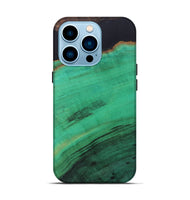 iPhone 14 Pro Wood+Resin Live Edge Phone Case - Orion (Pure Black, 698229)