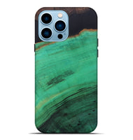 iPhone 14 Pro Max Wood+Resin Live Edge Phone Case - Orion (Pure Black, 698229)