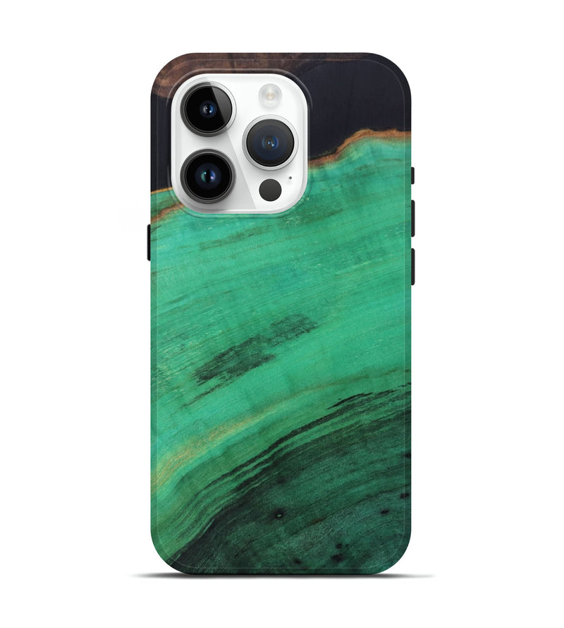 iPhone 15 Pro Wood+Resin Live Edge Phone Case - Orion (Pure Black, 698229)