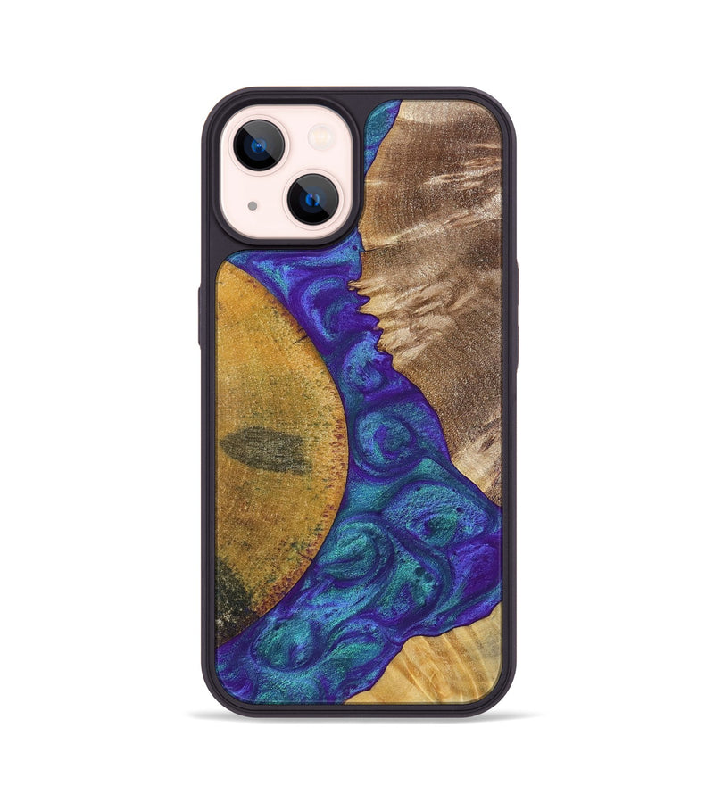 iPhone 14 Wood+Resin Phone Case - Molly (Mosaic, 698312)