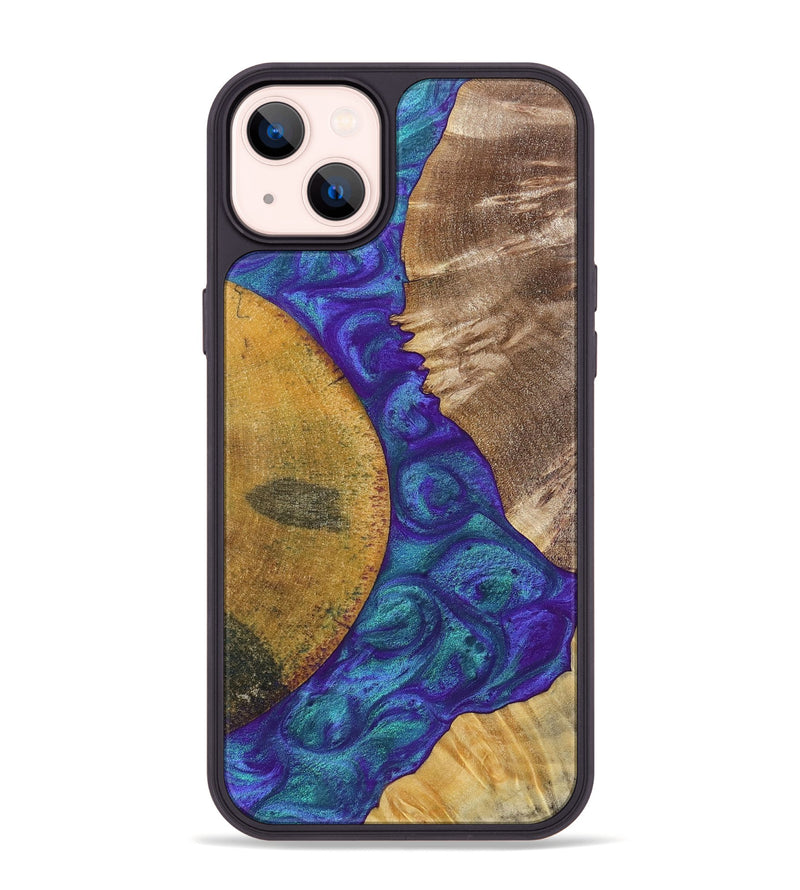 iPhone 14 Plus Wood+Resin Phone Case - Molly (Mosaic, 698312)