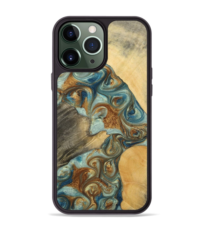 iPhone 13 Pro Max Wood+Resin Phone Case - Zayden (Mosaic, 698313)
