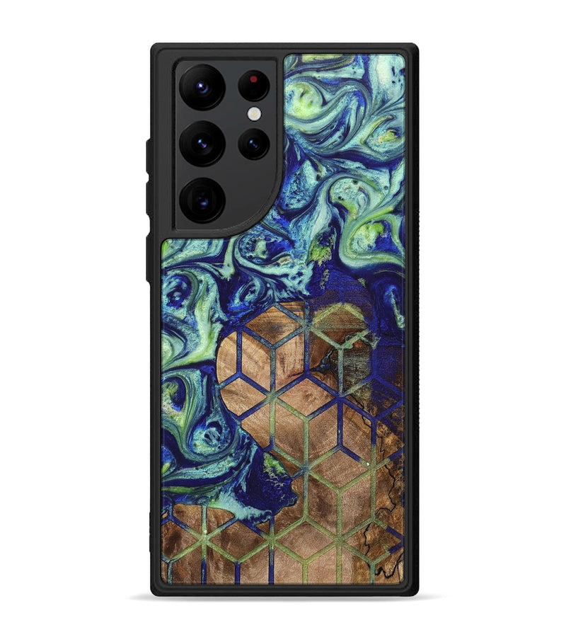 Galaxy S22 Ultra Wood+Resin Phone Case - Branden (Pattern, 698320)