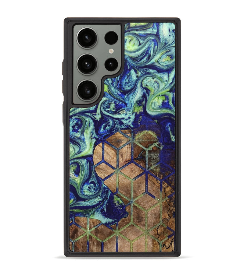 Galaxy S23 Ultra Wood+Resin Phone Case - Branden (Pattern, 698320)