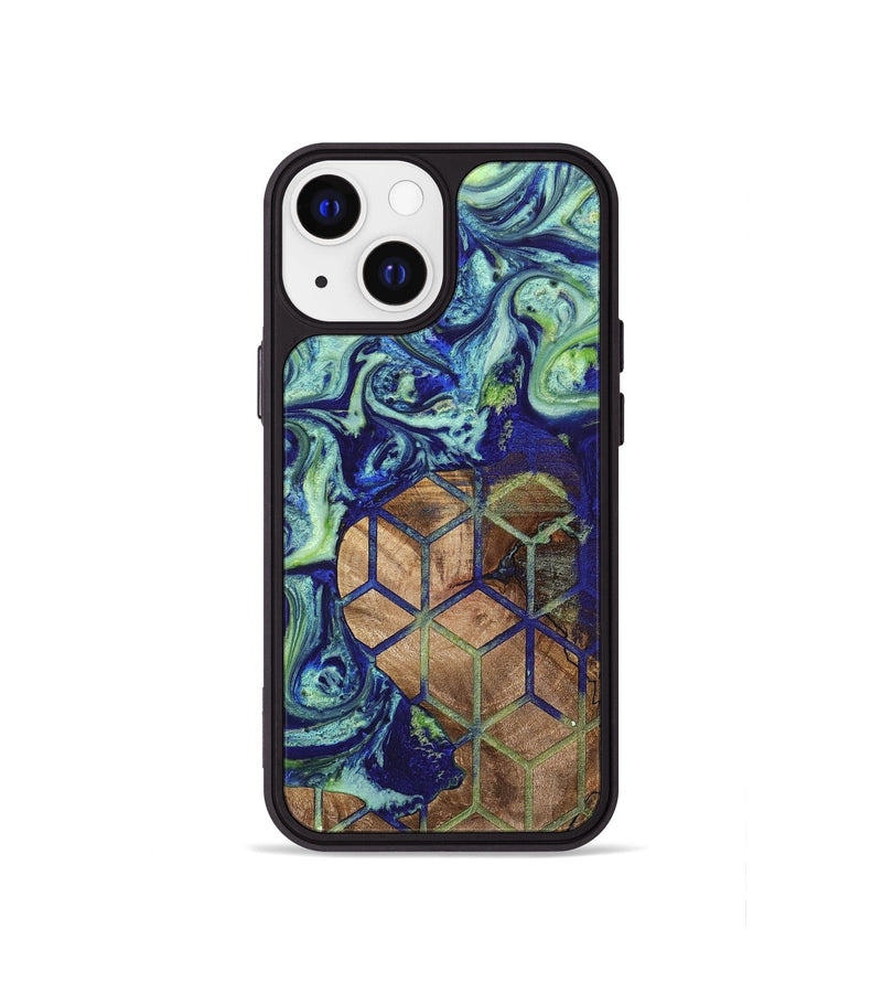 iPhone 13 mini Wood+Resin Phone Case - Branden (Pattern, 698320)