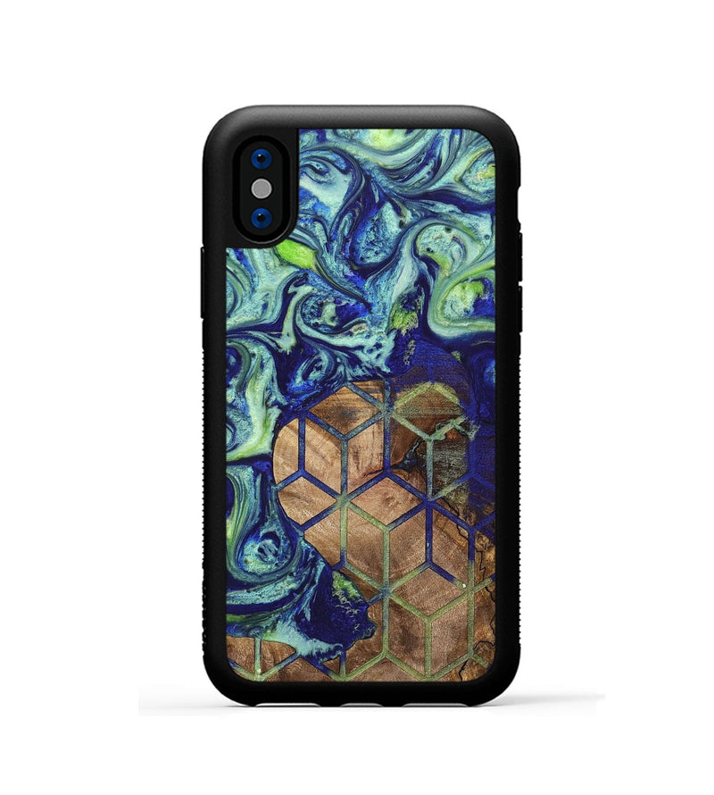iPhone Xs Wood+Resin Phone Case - Branden (Pattern, 698320)