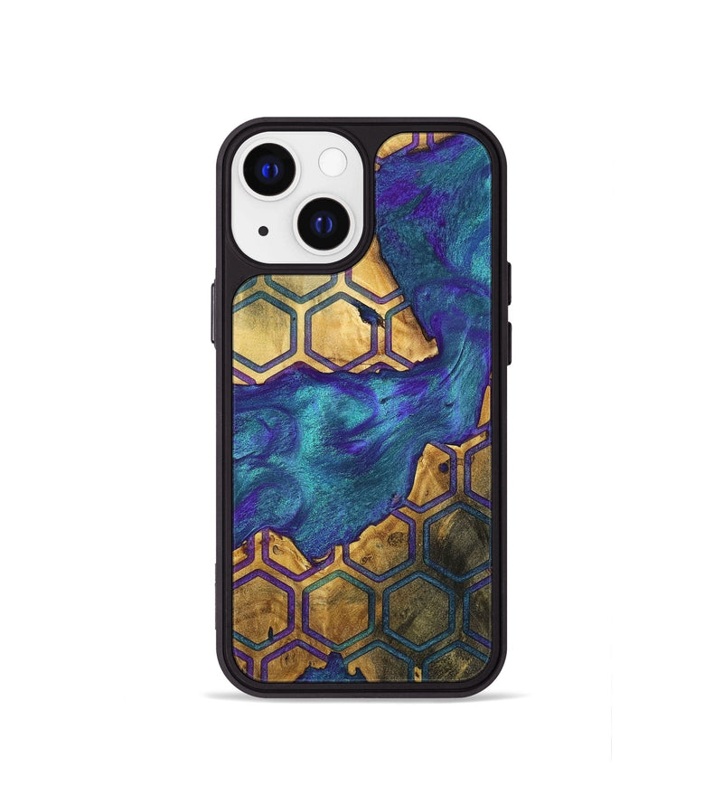 iPhone 13 mini Wood+Resin Phone Case - Joe (Pattern, 698323)