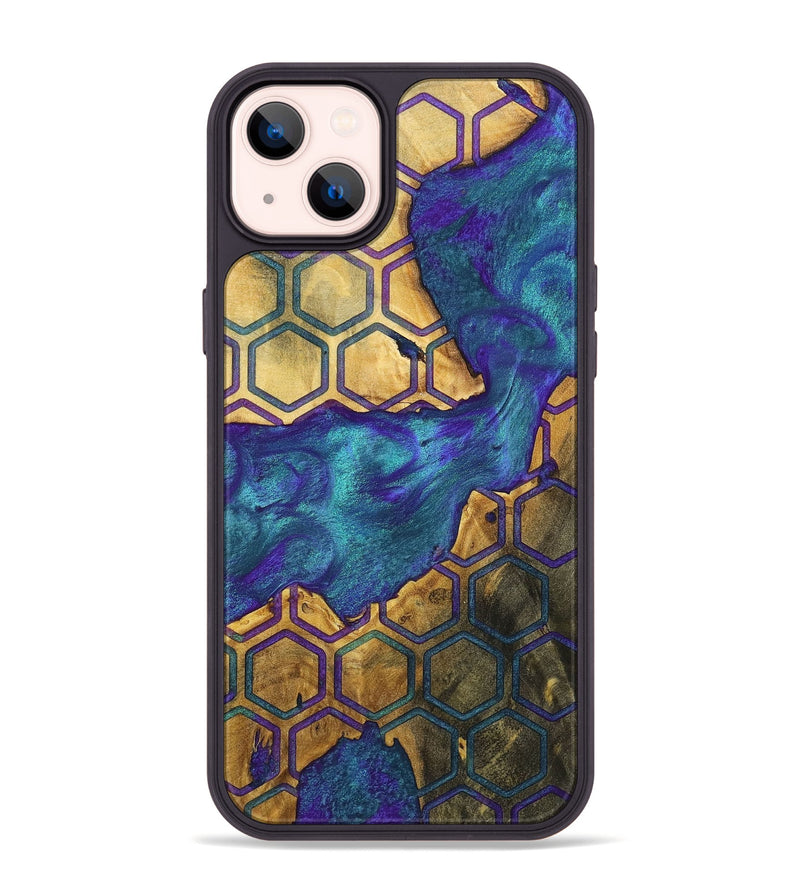 iPhone 14 Plus Wood+Resin Phone Case - Joe (Pattern, 698323)