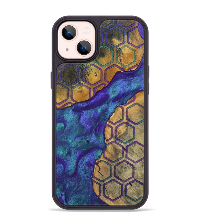 iPhone 14 Plus Wood+Resin Phone Case - Lula (Pattern, 698331)