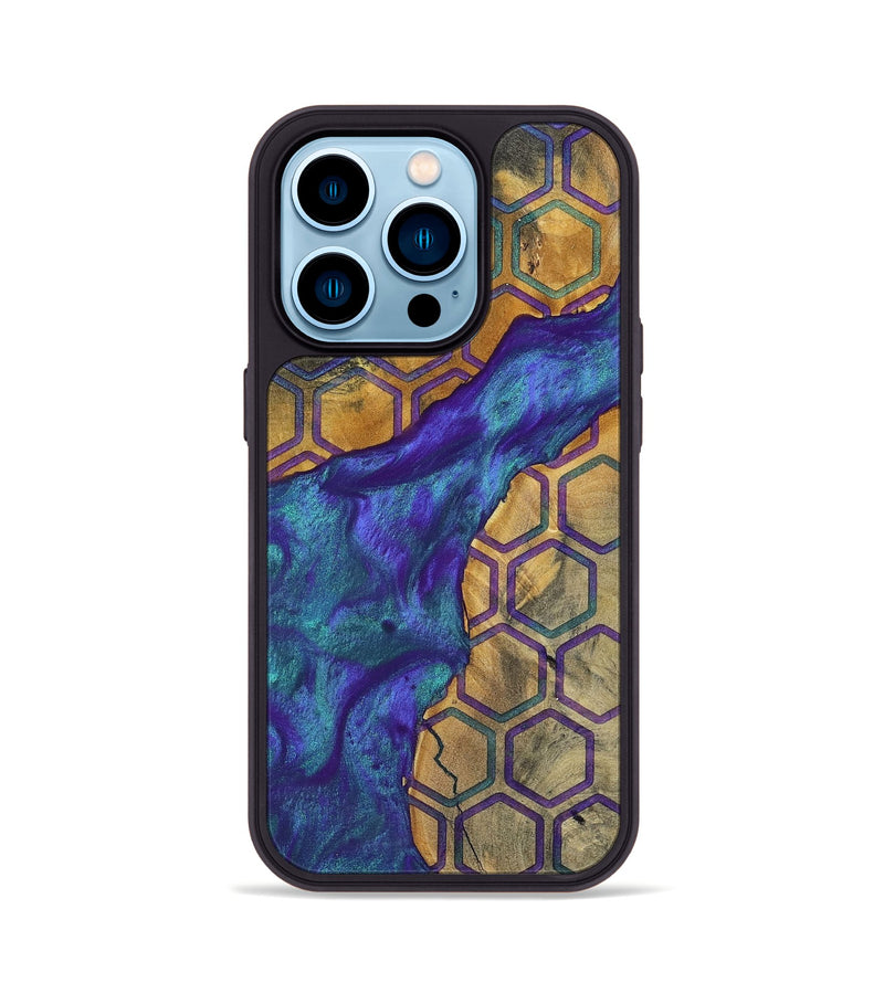 iPhone 14 Pro Wood+Resin Phone Case - Lula (Pattern, 698331)