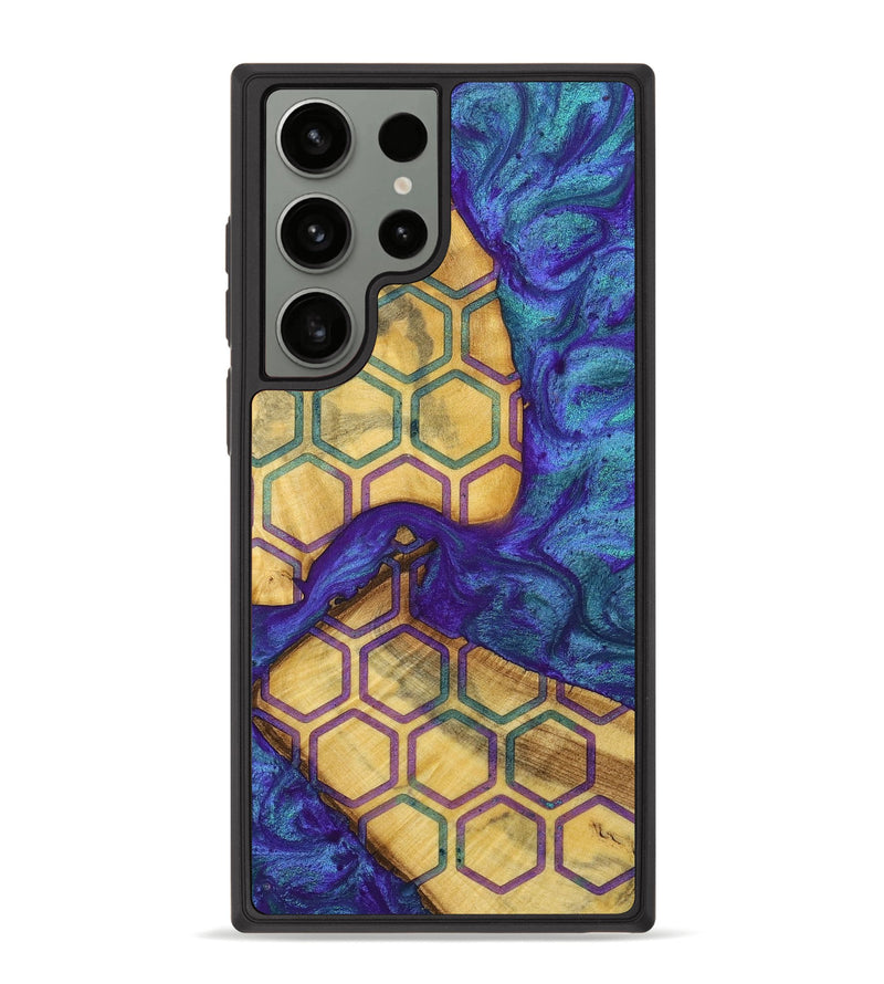 Galaxy S23 Ultra Wood+Resin Phone Case - Sara (Pattern, 698333)