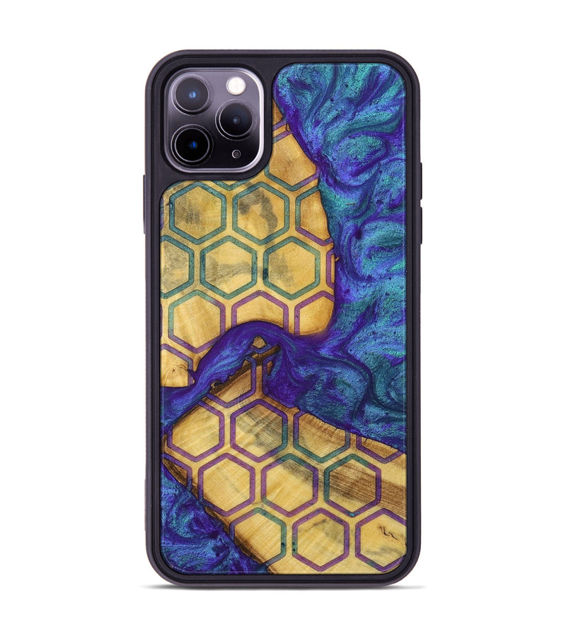 iPhone 11 Pro Max Wood+Resin Phone Case - Sara (Pattern, 698333)