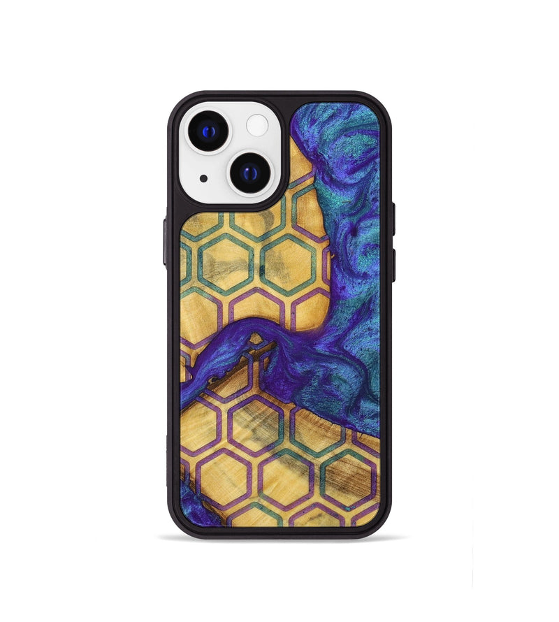 iPhone 13 mini Wood+Resin Phone Case - Sara (Pattern, 698333)