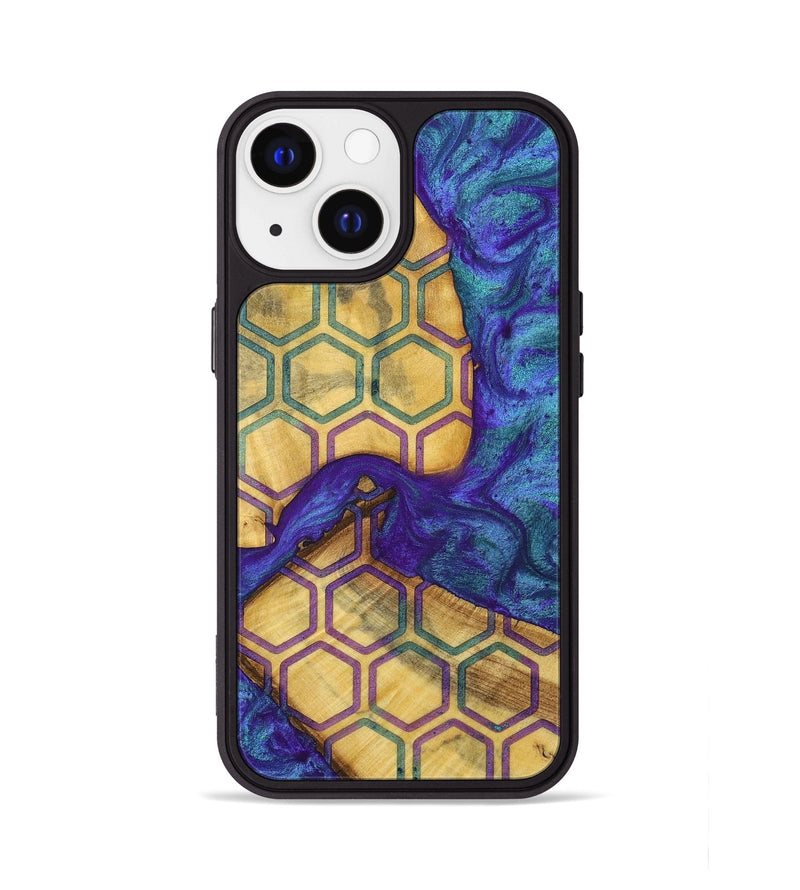 iPhone 13 Wood+Resin Phone Case - Sara (Pattern, 698333)