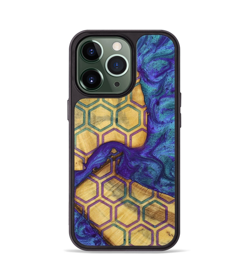 iPhone 13 Pro Wood+Resin Phone Case - Sara (Pattern, 698333)