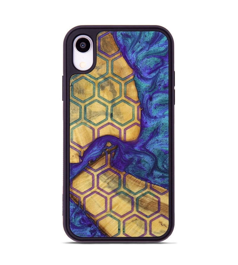 iPhone Xr Wood+Resin Phone Case - Sara (Pattern, 698333)