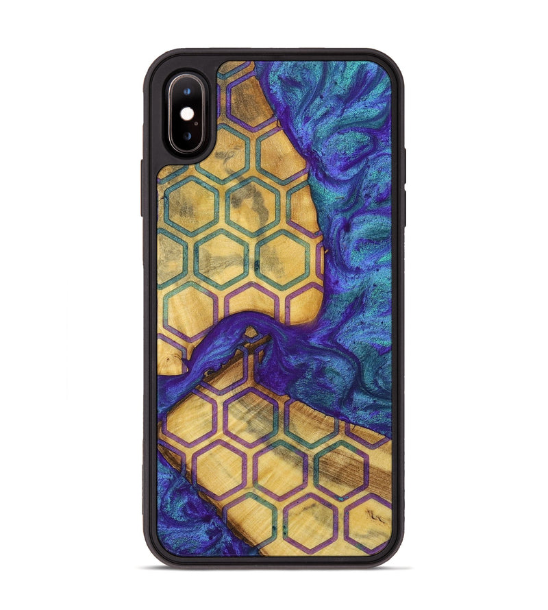 iPhone Xs Max Wood+Resin Phone Case - Sara (Pattern, 698333)
