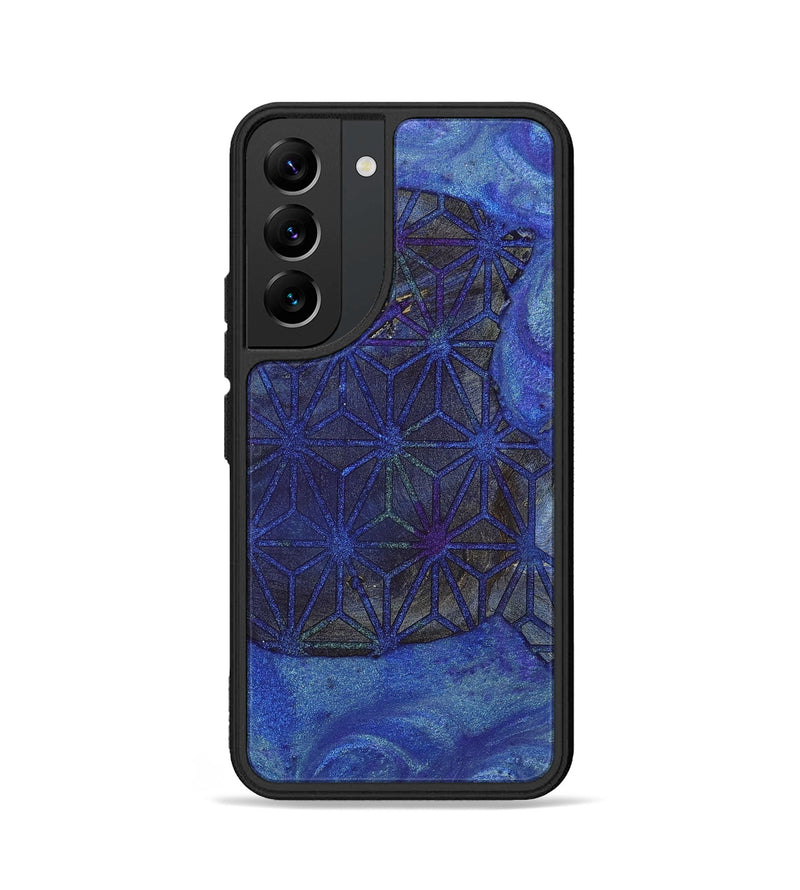 Galaxy S22 Wood+Resin Phone Case - Rose (Pattern, 698335)