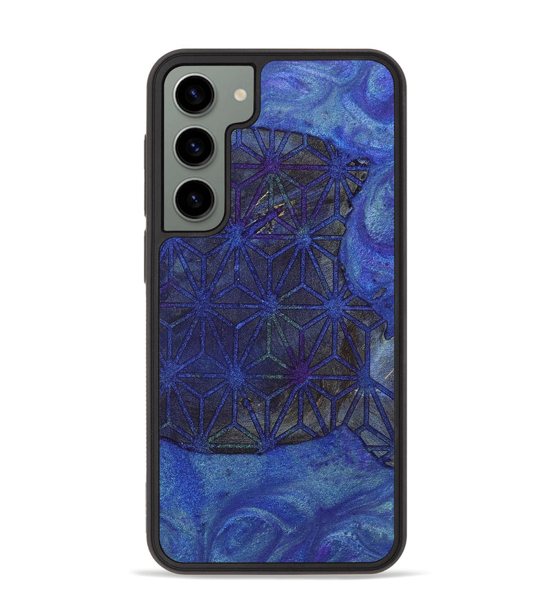 Galaxy S23 Plus Wood+Resin Phone Case - Rose (Pattern, 698335)