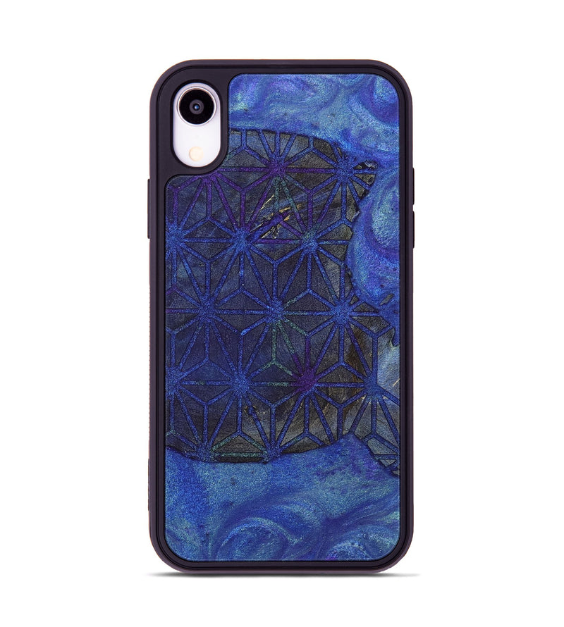 iPhone Xr Wood+Resin Phone Case - Rose (Pattern, 698335)