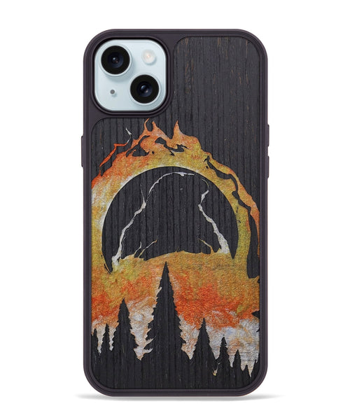 iPhone 15 Plus Wood+Resin Phone Case - Hillary (Eclipse, 698359)