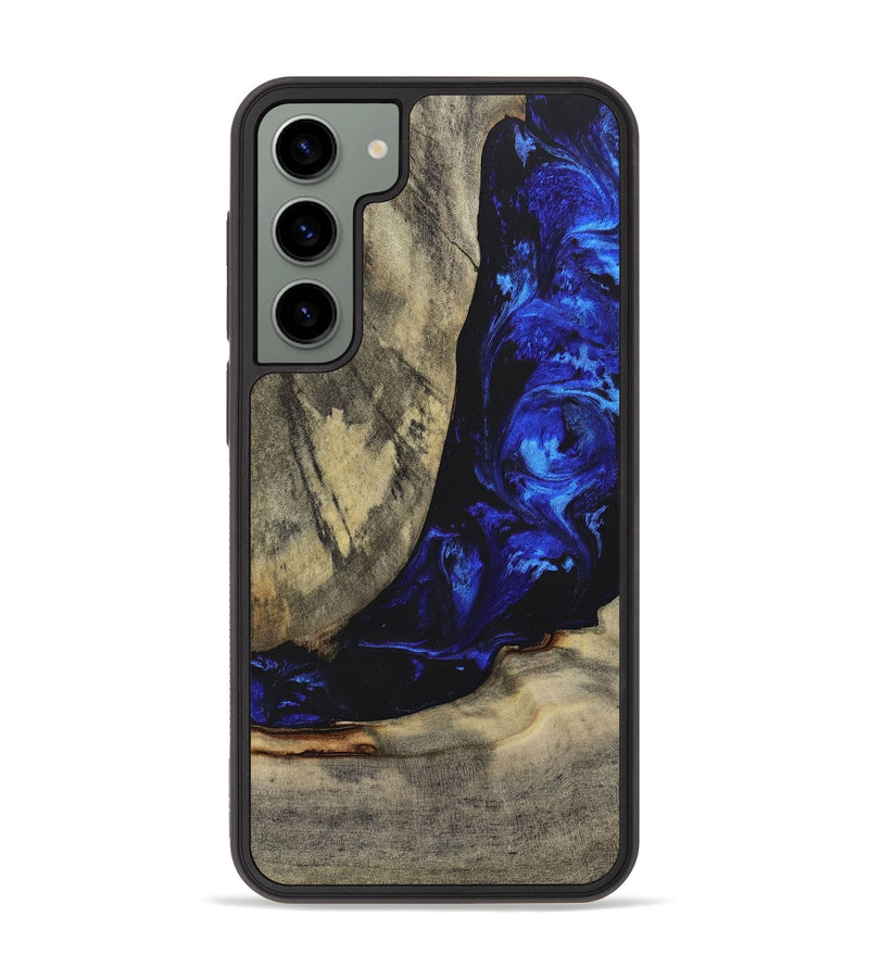 Galaxy S23 Plus Wood+Resin Phone Case - Carlos (Blue, 698373)