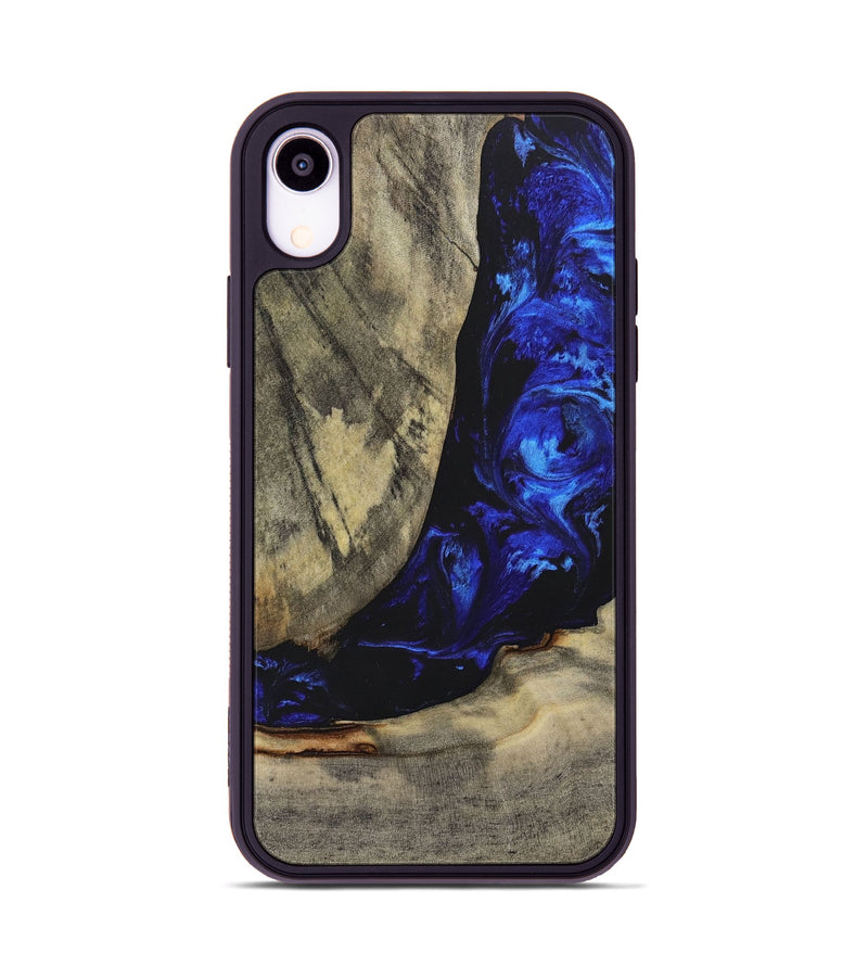 iPhone Xr Wood+Resin Phone Case - Carlos (Blue, 698373)