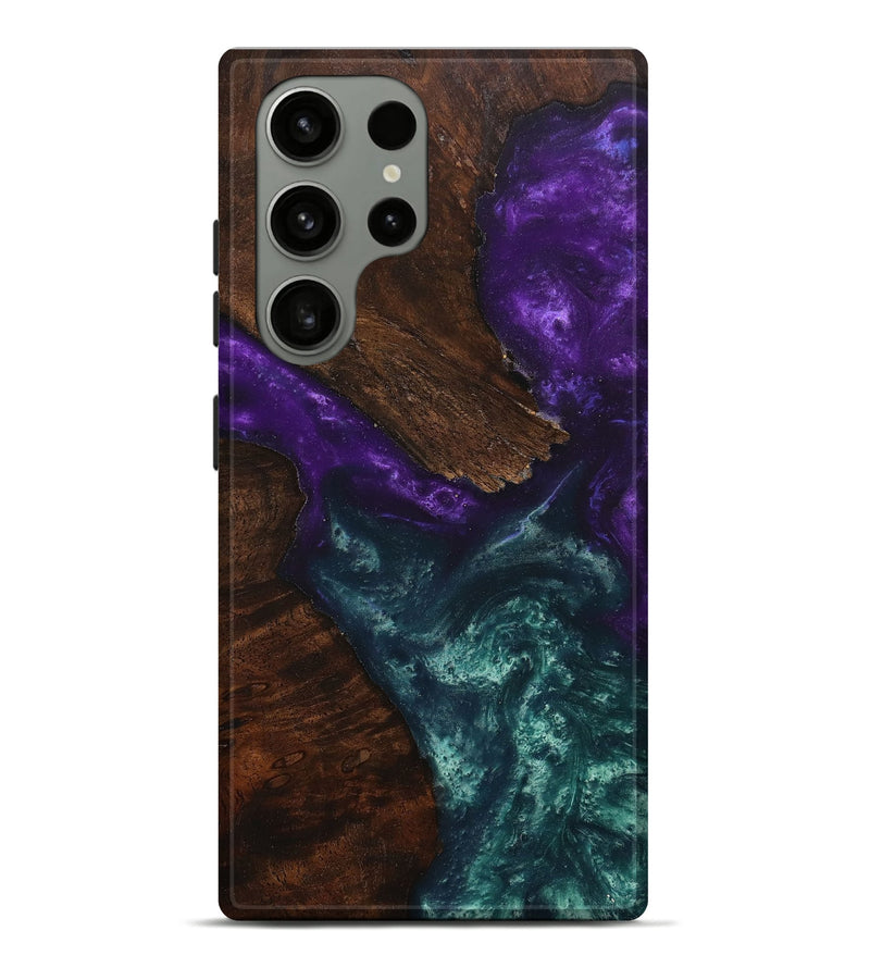 Galaxy S23 Ultra Wood+Resin Live Edge Phone Case - Leonard (Purple, 698514)