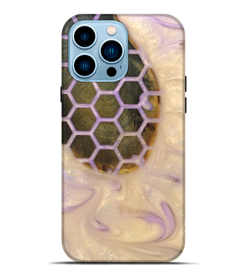 iPhone 14 Pro Max Wood+Resin Live Edge Phone Case - Laverne (Pattern, 698515)