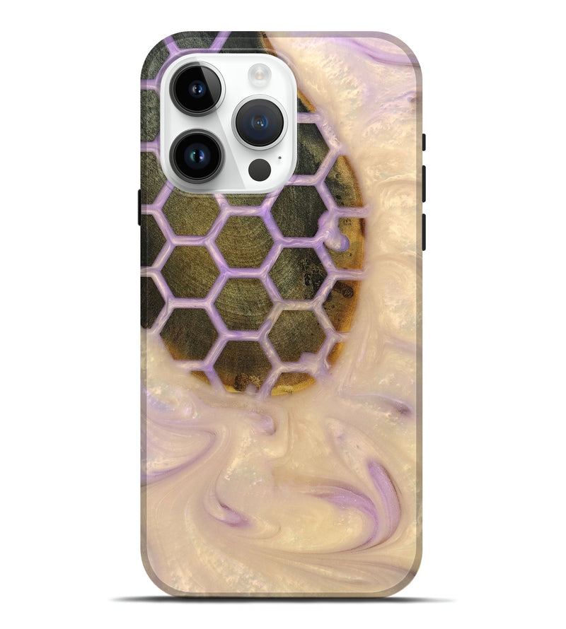 iPhone 15 Pro Max Wood+Resin Live Edge Phone Case - Laverne (Pattern, 698515)