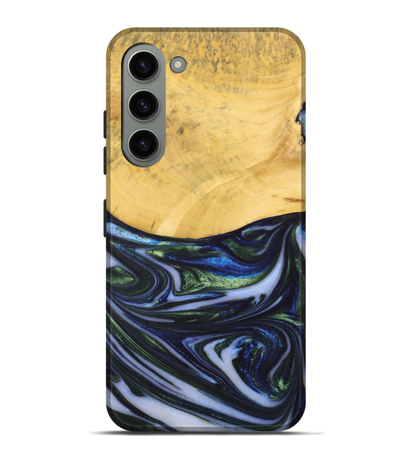 Galaxy S23 Plus Wood+Resin Live Edge Phone Case - Trevor (Blue, 698522)