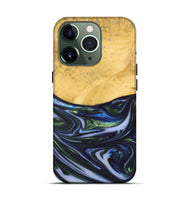 iPhone 13 Pro Wood+Resin Live Edge Phone Case - Trevor (Blue, 698522)