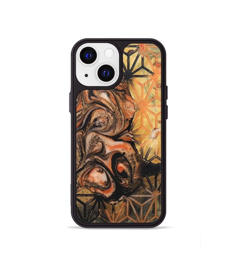 iPhone 13 mini Wood+Resin Phone Case - Dylan (Pattern, 698587)
