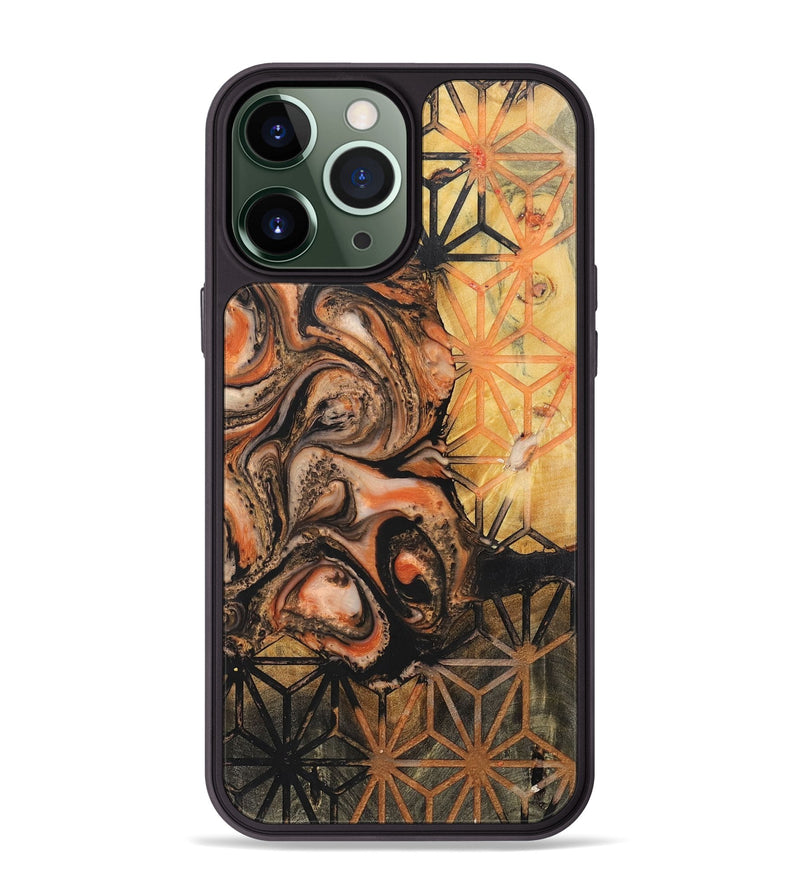 iPhone 13 Pro Max Wood+Resin Phone Case - Dylan (Pattern, 698587)