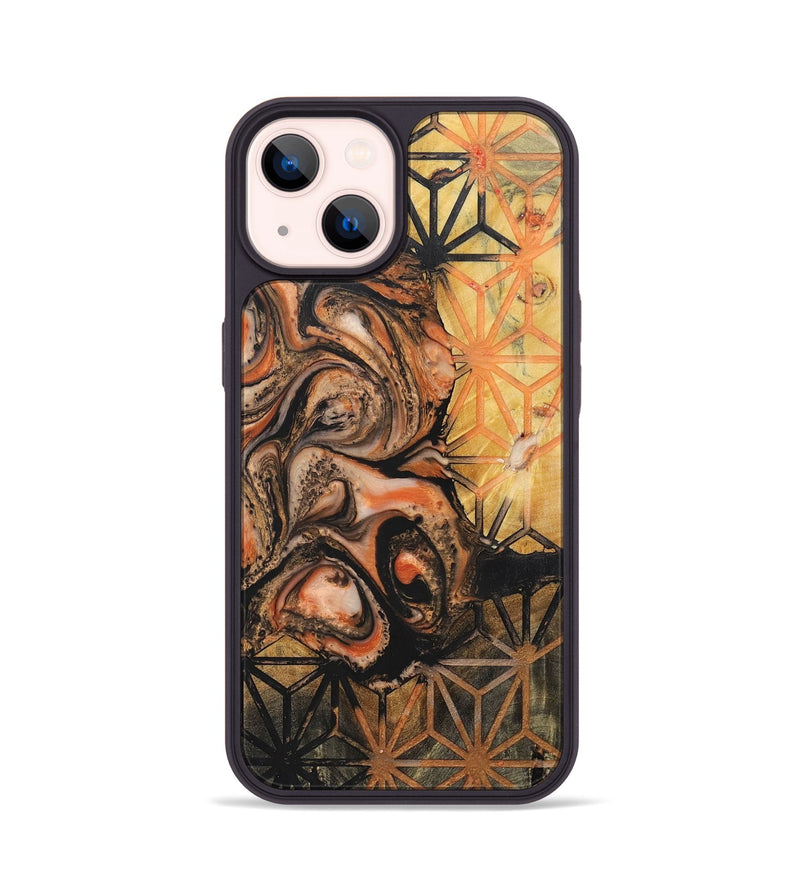 iPhone 14 Wood+Resin Phone Case - Dylan (Pattern, 698587)