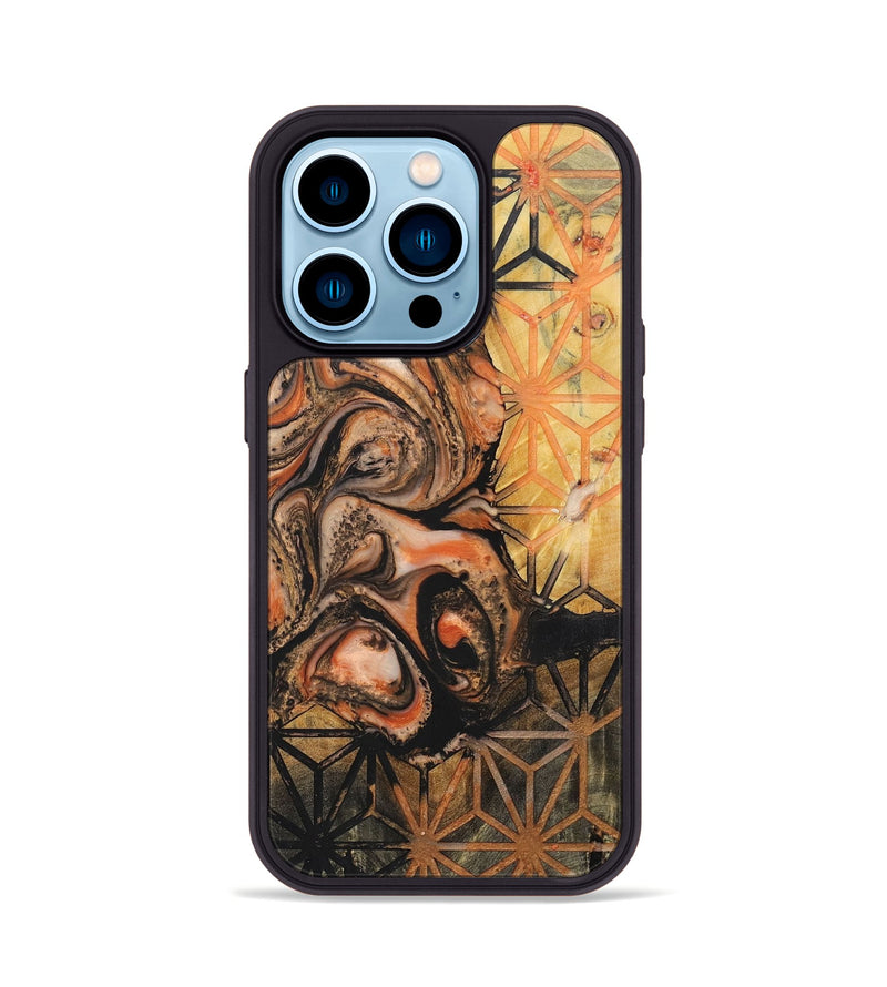 iPhone 14 Pro Wood+Resin Phone Case - Dylan (Pattern, 698587)