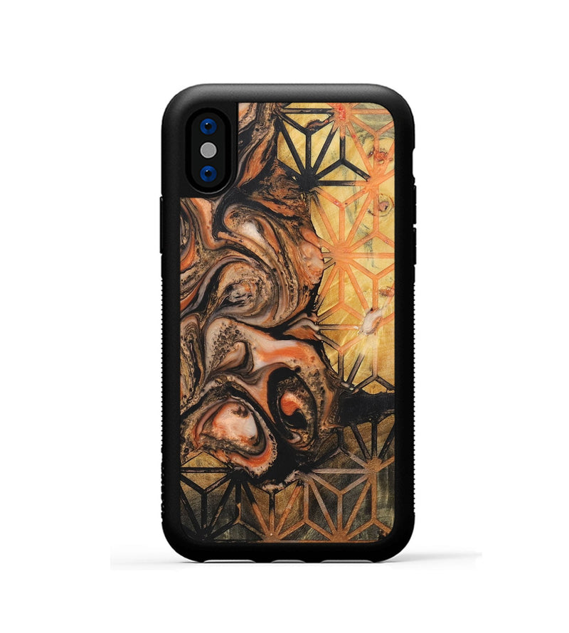 iPhone Xs Wood+Resin Phone Case - Dylan (Pattern, 698587)