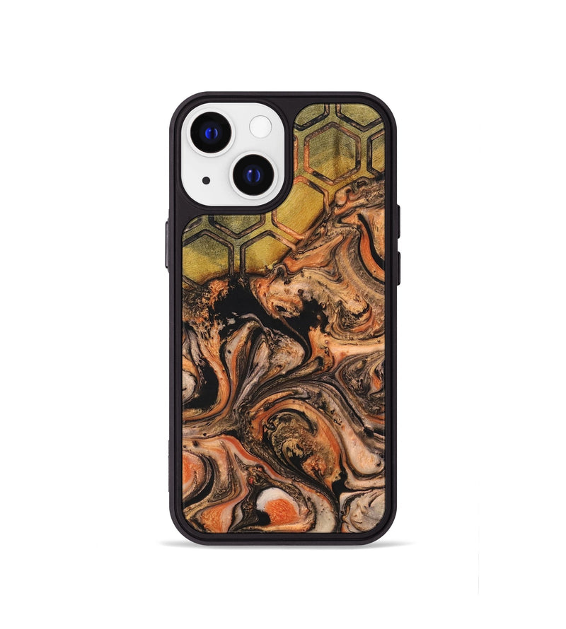 iPhone 13 mini Wood+Resin Phone Case - Kailey (Pattern, 698591)