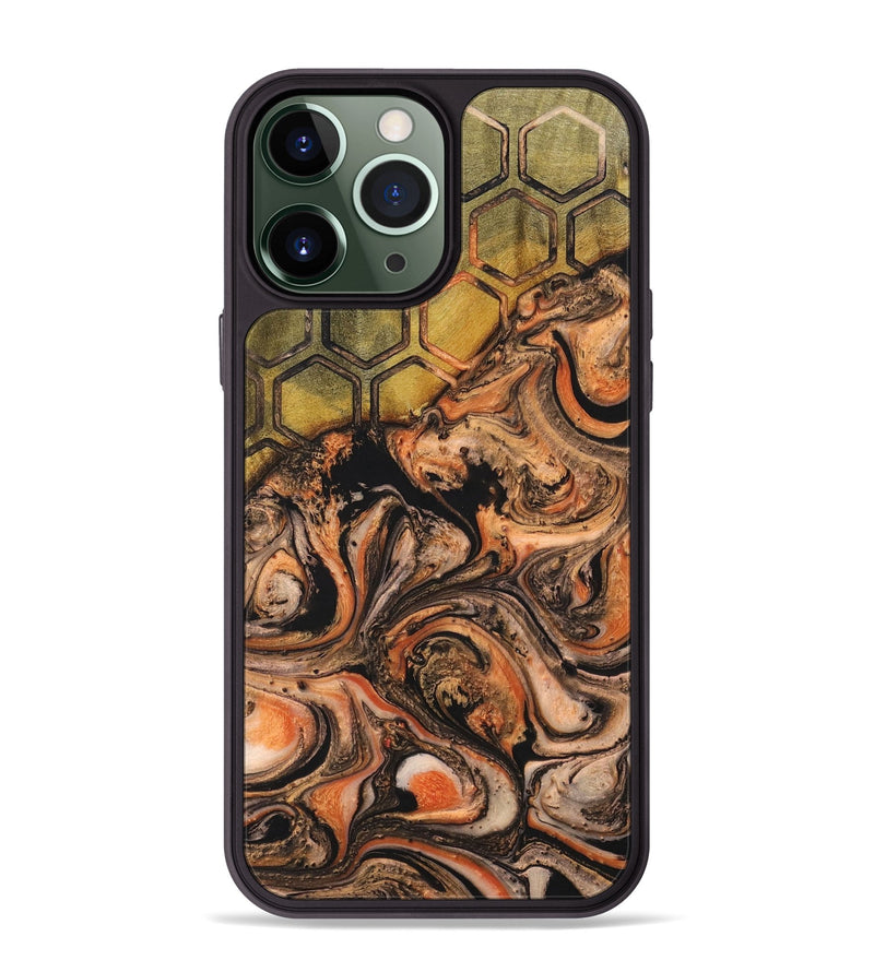 iPhone 13 Pro Max Wood+Resin Phone Case - Kailey (Pattern, 698591)